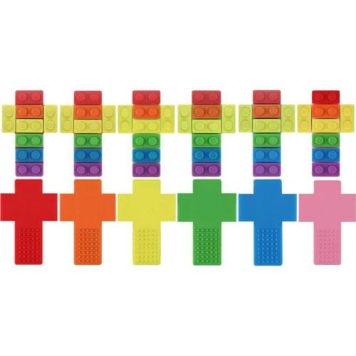 Sensory Chew Necklace Brick for Kid Colorful Chewy Biting Teether Toy for Autism Y4QA
