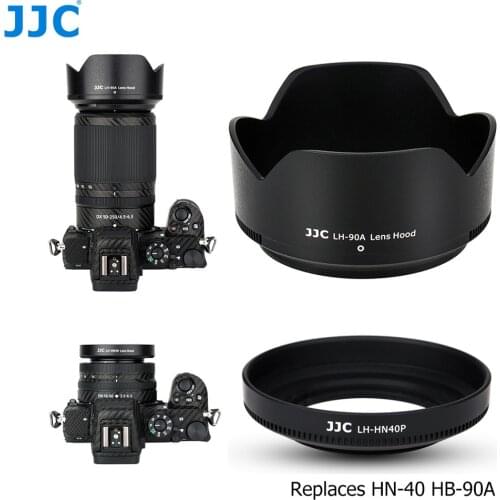 JJC Screw on + ABS Lens Hood Shade for Nikon Z50 Dual Lens Kit ( Nikkor Z Mount DX 16-50mm & 50-250mm ) replaces HN-40 HB-90A