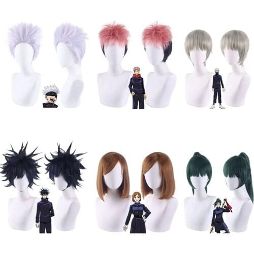 Jujutsu Kaisen wig Maki Zenin Toge Inumaki Gojo Satoru Nobara Kugisaki Cosplay Wig Hair boys girls party Ryomen Sukuna wigs
