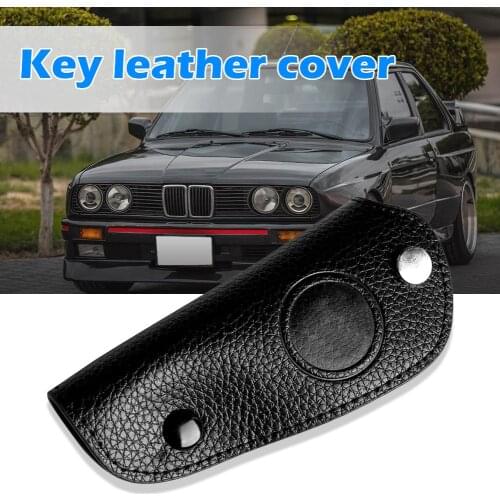 Key Case Litchi Synthetic Leather Key Fob Cover for BMW E36 E46 E39 E60 E61 E53 Foreign Trade Style Sleek Minimalist