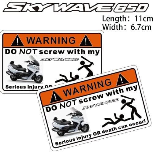 KODASKIN 2 Pieces Do Not Screw Warning Sticker Decal for Suzuki Skywave 650