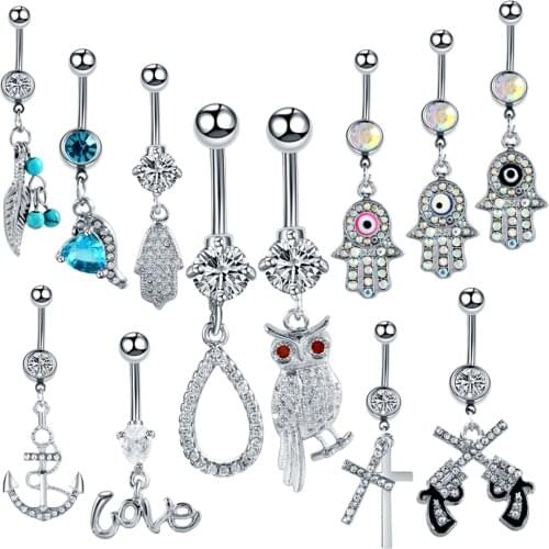 1pc Surgical Steel Navel Belly Button Rings Bar Piercing Sexy Body Jewelry for Women Fashion Navel Piercing