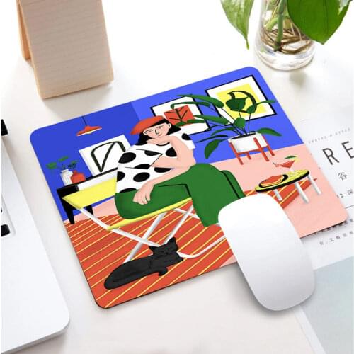 Creativity funny cute Mouse Pad Gaming Accessories Notebook Genshin Impact Cute Keyboard Pad Desktop Non-slip MousePad for LOL