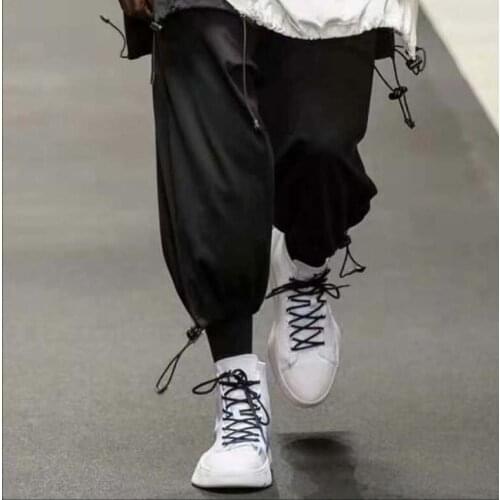 27-45 2020 Mens Hair Stylist Loose adjustable Capris straight leg wide leg lantern pants plus size costumes