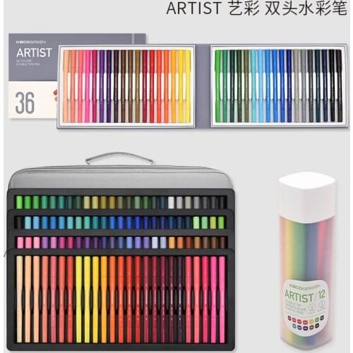 KACOGREEN ARTIST 100 Colors/36 Colors Double Head Watercolor Pen Set Washable Soft Tip Pen Head Hand Account Children Brush