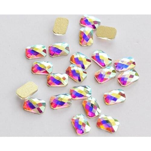 Non Hotfix Crystal Rhinestones Nail Art Crystal AB Strass Flatback Stones 10pcs DIY 3D Gems decoration