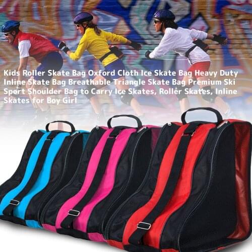 Childrens Double Shoulder Roller Skates Backpack Leisure Breathable Skates Roller Skating Inline Skates Skate Storage Bag