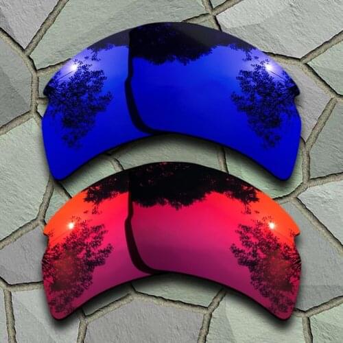 Violet Blue&Violet Red Sunglasses Polarized Replacement Lenses for Oakley Flak 2.0 XL