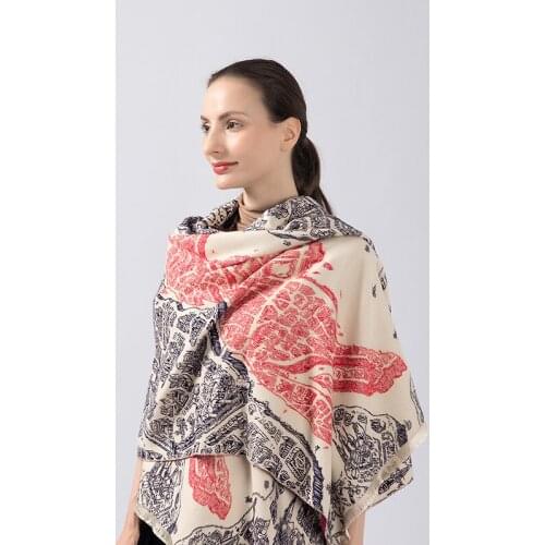 2021luxury double-sided scarf women winter warm cashmere shawl scarf printed soft thin blanket holiday gift