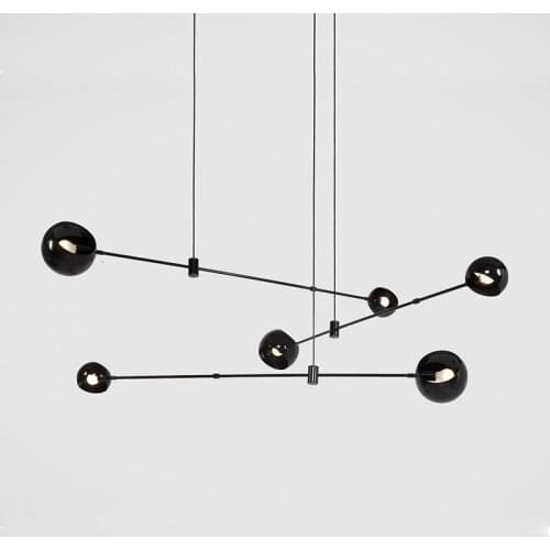 Nordic Simple Tremble led pendant Lighting Multi head American Iron Hanging Lights European Restaurant Lights