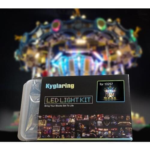 LED Light Set For 10257 And 15036 Street Series The New Carousel Set DIY Toys Blocks Bricks Only Lighting Kit Not Include Model