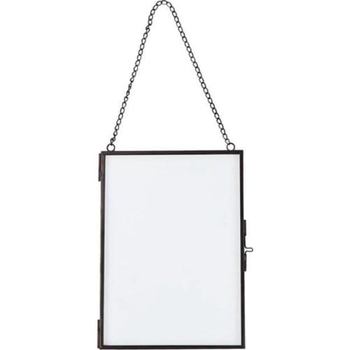 Hanging Glass Photo Prame Specimen Clip Decorative Picture Frame Specimen Holder Hanging Photo Frames Wall Decoration