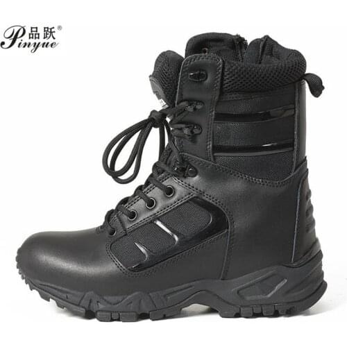 Waterproof Combat Boots for Men Army Boots High Quality US Military Boots Leather Combat Bot Infantry Tactical Boots Army Shoes