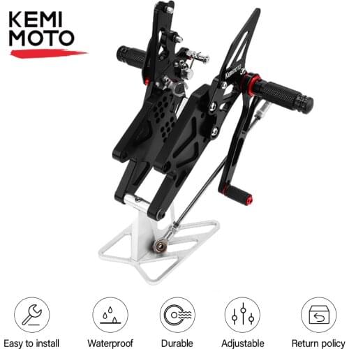 YZF R25 R3 MT-03 MT03 MT-25 MT25 2014-2020 Rearsets Footrest Adjustable Rear Set Pedal Foot Pegs Rest Rearset CNC Aluminum alloy