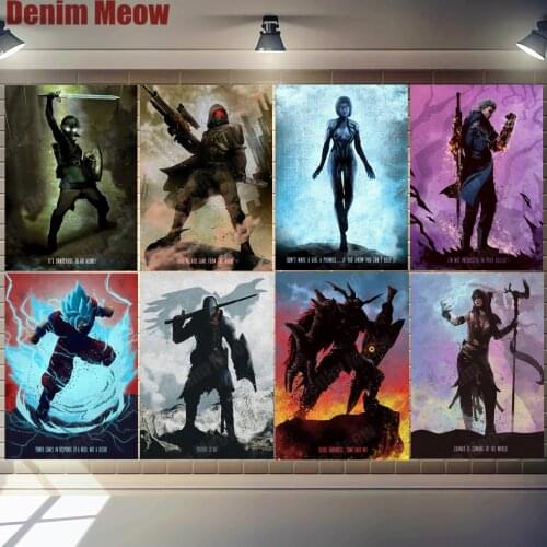 Spartans Never Die Vintage Metal Poster Home Bar Pub Bedroom Decor Gaming Characters Wall Sticker Flawless Victory Tin Sign SS27