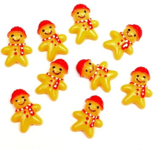 20Pcs Yellow Child Snowman Resin Decoration Crafts Beads Frame Flatback Cabochon Scrapbook DIY Embellishments Accessories
