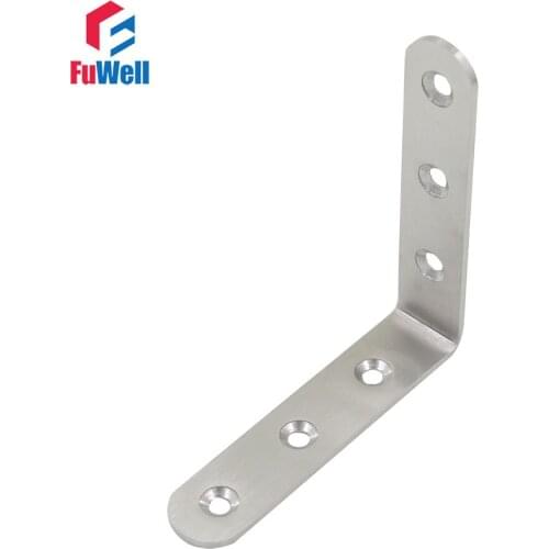 4pcs 90mm x 90mm Angle Bracket 2.5mm Thickness Stainless Steel Bed Cabinet Table Furniture 90 degree Corner Brackets