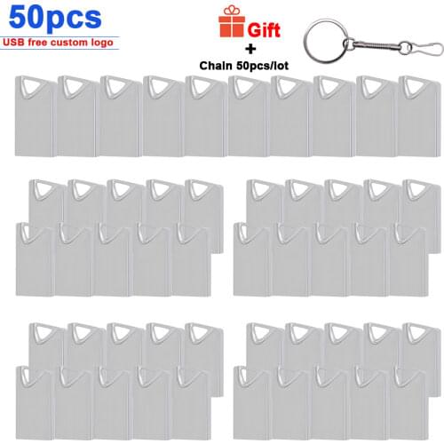 50pcs/lot Tiny usb flash drive 16gb 32gb 64gb mini pen drive 128GB WaterProof pendrive Memory Stick Storage Device free logo