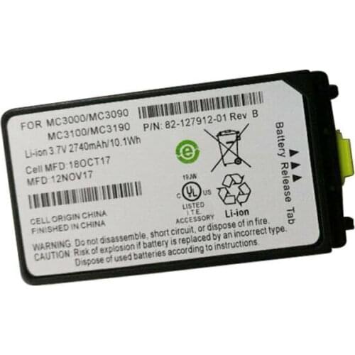 Battery for Motorola MC3090 MC3000 MC3100 MC3190R Scanner 2740MAH 82-127912-01