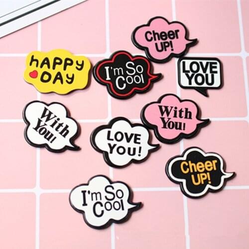English Sticker for DIY Handmade Craft Creative DIY Phone Case Hair Pin Decoration Accessory Deco