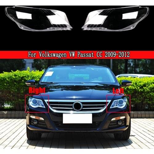 Car Front Headlight Lens Cover Lampshade Glass Lampcover Caps Headlamp Shell For Volkswagen VW Passat CC 2009-2012