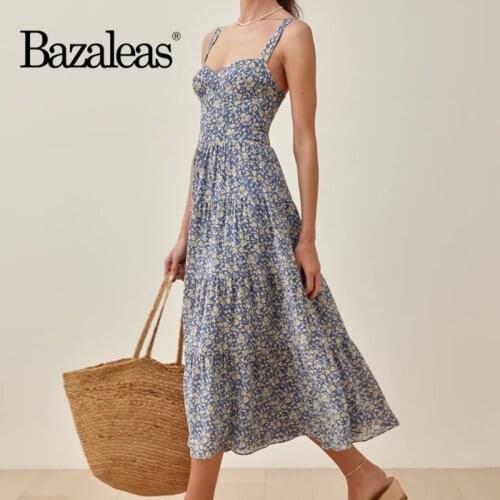 Голубые летние платья Bazaleas China At AliExpress