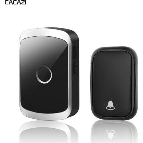 CACAZI Self-powered Wireless Doorbell Waterproof No Battery Required Smart Home Cordless Door Bell US EU UK Plug 60 Chimes