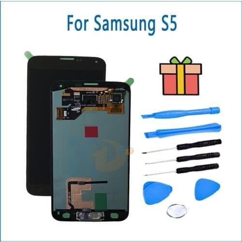 Mobile Phone LCD Screen Touch Display Assembly Replacement For Samsung Galaxy S5 G900 LCD
