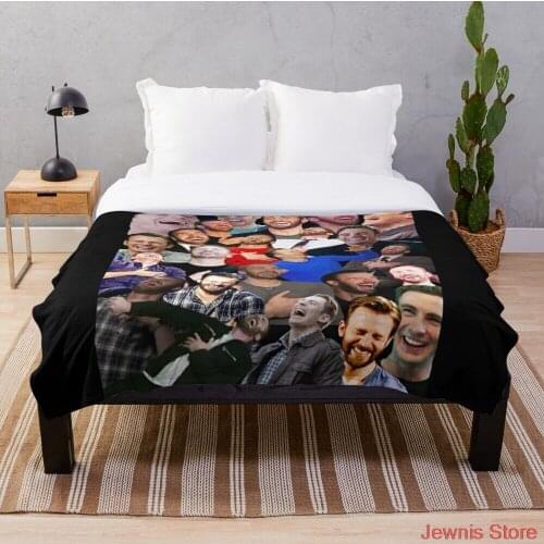 Chris Evans Laughing Blanket Fleece Cartoon Print Children Warm Bed Throw Blanket newborn bayby Adult Blanket