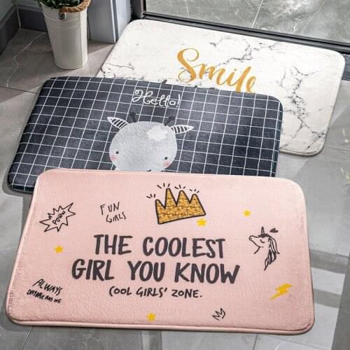 CWY Cartoon door mat door mat modern carpet living room balcony bathroom corridor geometry non-slip mat tapis salle de bain