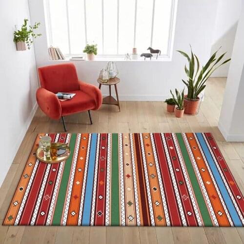 Colorful Geometric Decoration Carpets For Living Room Fashion Modern Style Red Rugs For Bedroom Fresh Girl Room Floor Mat 2021