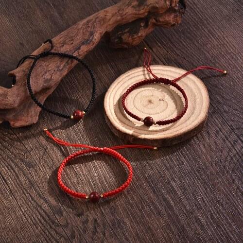 Cartoon Retro Red Leather Bracelets Lovely Kawaii Style Titanium Steel Material Rose Gold Color Fashion Women Jewelry Gift New