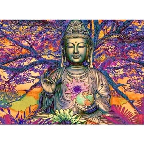 Region Zen DIY Embroidery Cross Stitch 11CT Kits Needlework Craft Set Printed Canvas Cotton Thread Home Decoration Wholesale