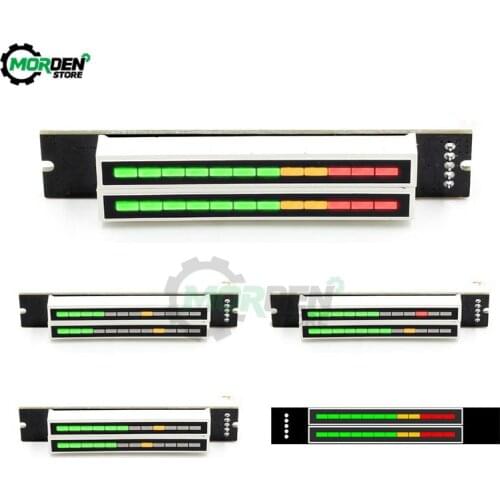 New Mini Dual 12-bit LED Music Level Indicator Light Speed VU Meter Stereo Amplifier Board with AGC Mode Dropship