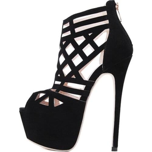 Comemore 2021 Summer Women Sandals Pumps Party Shoes Platform Wedding Shoes Stiletto Heels Open Toe High Heels Dress Shoes Black