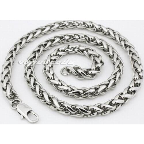 11 Lengths 316L Stainless Steel Mens Necklace Chain 5D017 Diameter 5.0mm Length 16 to 36 Inches Available
