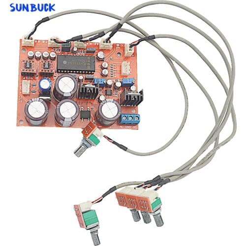 Sunbuck Servo power supply LM4610N tone board potentiometer separation with dual op amp preamplifier board