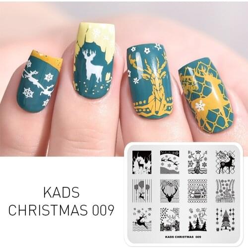 AriesLibra Nail Art Template Stamp Plate Christmas Winter Deer Snow Image Stamping Polish Print DIY Manicure Nail Stencil Plate