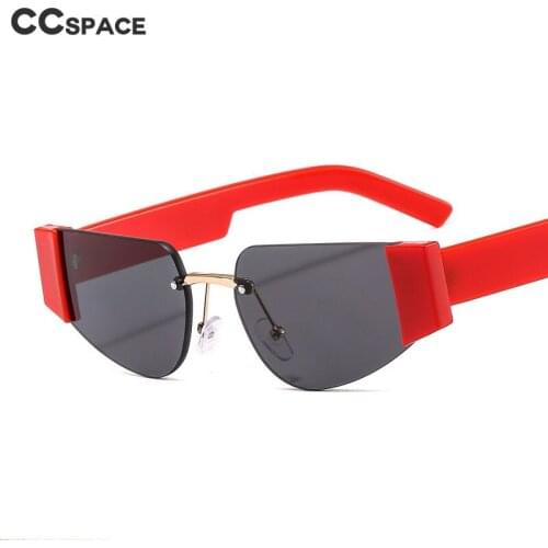 46545 Frameless Cat Eye Small Sunglasses Men Women Fashion Shades UV400 Vintage Glasses