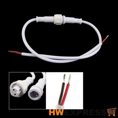 HWEXPRESS Wholesale 5 X LED Light Strips Male Female 2 Pin Waterproof Connector Cable White