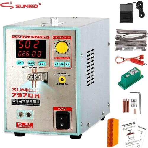 797DH Battery Spot Welder 3.8KW High Power Welding Thickness Up To 0.30mm Pulse Battery Spot Welder Machine With 70B Welding Pen