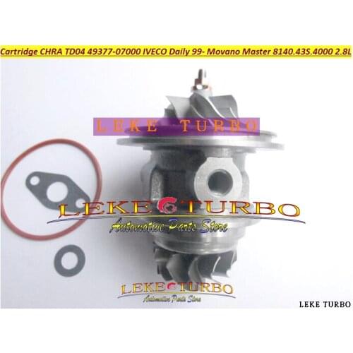 Turbo Cartridge CHRA TD04L 53039880075 53039880034 454126 751578 Turbocharger For Movano Master IVECO Daily 8140.43S.4000 2.8L