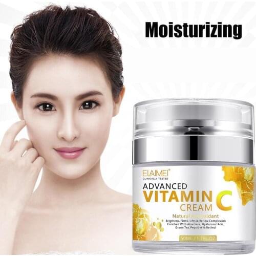 Vitamin C Moisturizing Cream Whitening Brightening Anti-wrinkle Anti-aging Repairing Skin Cream 50g