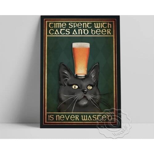 Spoof Humor Animal Portrait Vintage Prints Poster, Funny Text Typography Wall Picture, Bar Pub Club Canvas Painting Home Decor