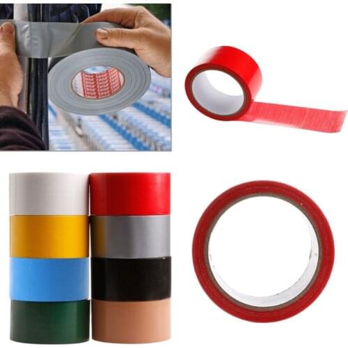 Excellent 10M x 50mm Waterproof Sticky Adhesive Cloth Duct Tape Roll Craft Repair 8 Color #L057# new hot