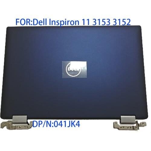 For Dell Inspiron 11 3152 3153 LCD back cover back case with hinge set 41jk4, dark blue brand new original 041jk4