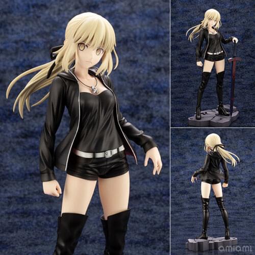 100% Geniune Japanese original action figure Fate FGO saber in black action figure collectible odel toys for boys