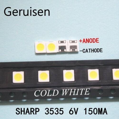 10000PCS SHARP LED backlight LCD TV 3535 3537 LED SMD Lamp bead 1W 6V Cold white GM5F20BH20A