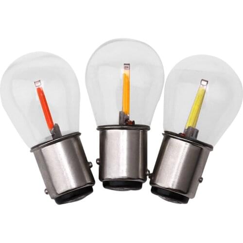 2PCS 1156 BA15S P21W Led Bulb 1157 BAY15D P21/5W Led COB Car Turn Signal Lamp Reverse Light Auto 3000K Yellow 6000K White 12V