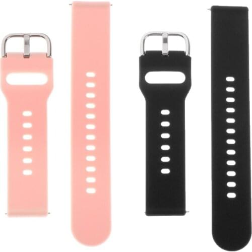 2x Replacement Silicone Band 20mm Rubber For Galaxy Watch Active 2
